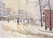 Paul Signac Le boulevard de Clichy painting